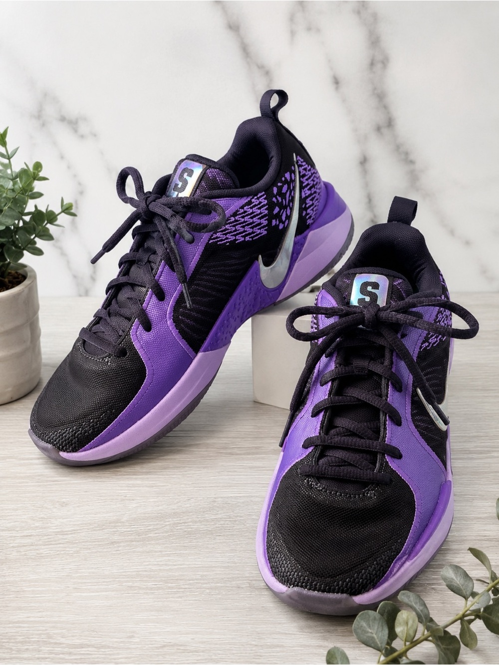 Nike Sabrina 1 Purple Black Basketball Shoes Youth Size 3.5Y